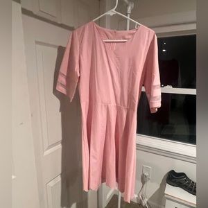 Pink Flowy Arm Dress